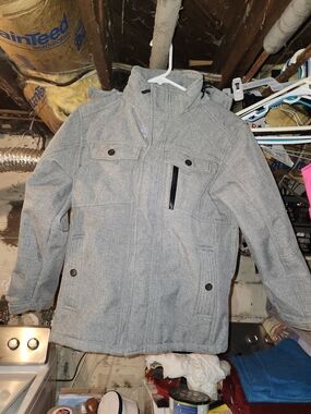 Grey Boy's Hooded Winter Jacket